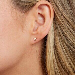 Baby Gold Trio Diamond Studs